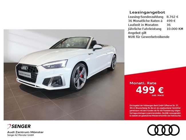 Audi A5 Cabrio S line 40 TDI quattro Navi B&O LED AHK - Bild 1