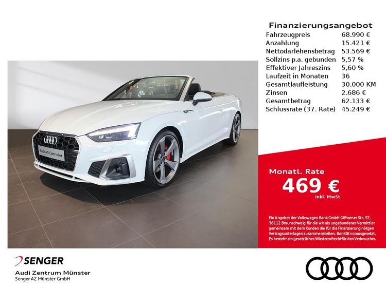 Audi A5 Cabrio S line 40 TDI quattro Navi B&O LED AHK