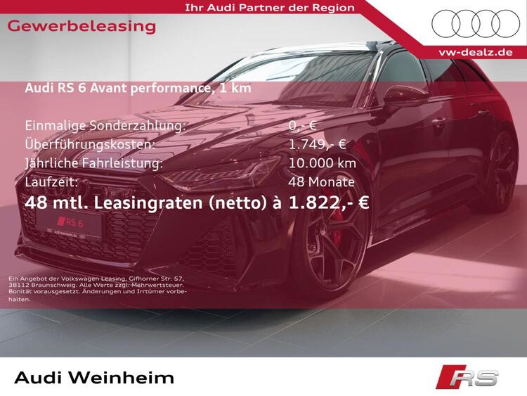 Audi RS6 RS 6 Avant performance tiptronic AHK HDMatrix HeadUp