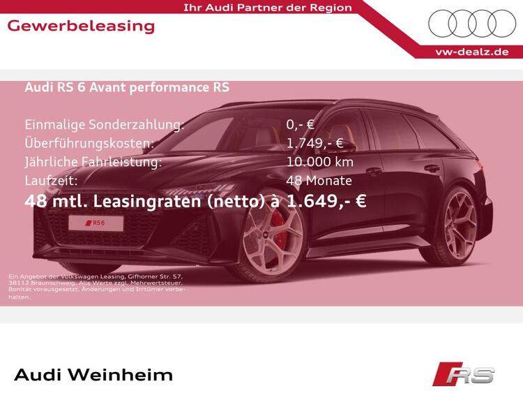 Audi RS6 RS 6 Avant PERFORMANCE quattro tiptronic