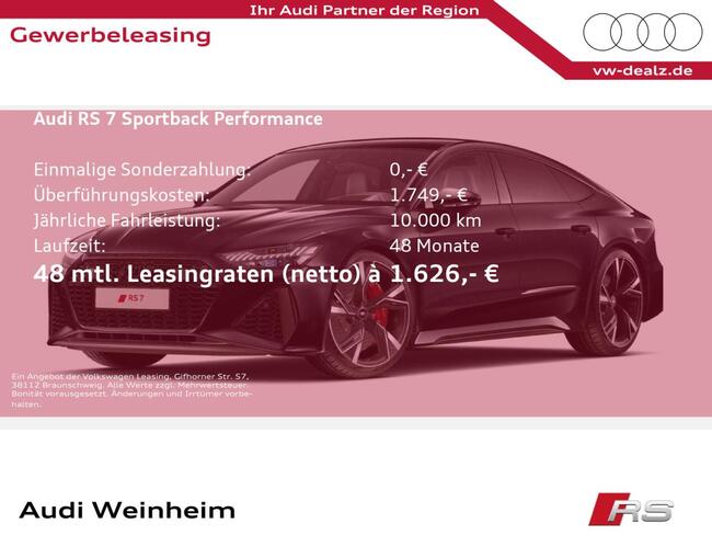 Audi RS7 RS 7 Sportback PERFORMANCE quattro tiptronic - Bild 1