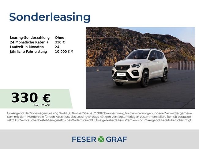 Cupra Ateca 1.5 TSI DSG Fahrass Pano elek Heck - Bild 1