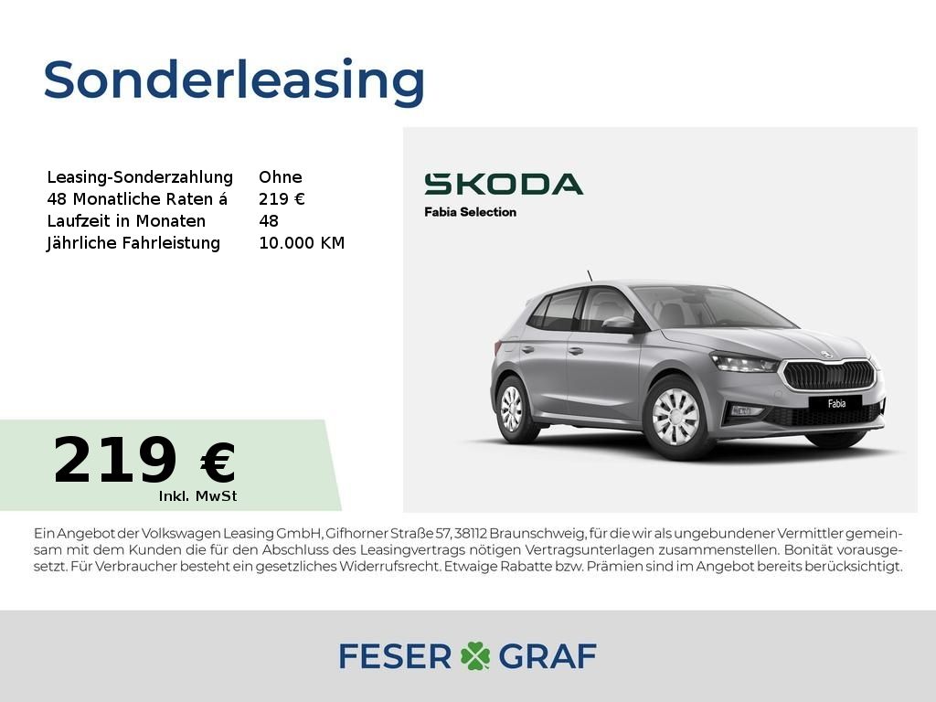 Skoda Fabia Selection 1,0l TSI 5-Gang *SZH*LED*KLIMA*