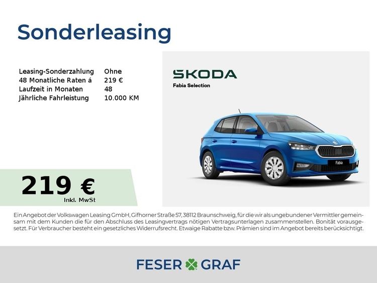 Skoda Fabia Selection 1,0l TSI 5-Gang *SZH*LED*KLIMA*