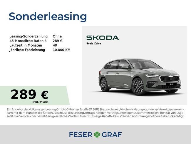 Skoda Scala Drive 1,0l TSI 5-Gang *KAM*SZH*KLIMA*KESSY - Bild 1