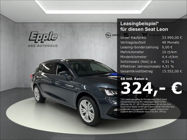 Seat Leon Sportstourer Style Edition 1.5, AHK,Navi,PDC v+hinten - Bild 1