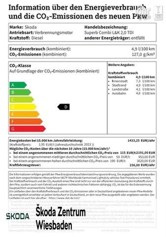 Skoda Superb Combi L&K 2,0 TDI DSG PANO AHK COLUMBUS