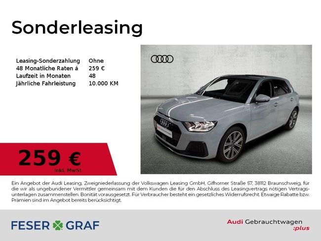 Audi A1 Sportback Advanced 25 TFSI Schaltgetriebe SHZ - Bild 1