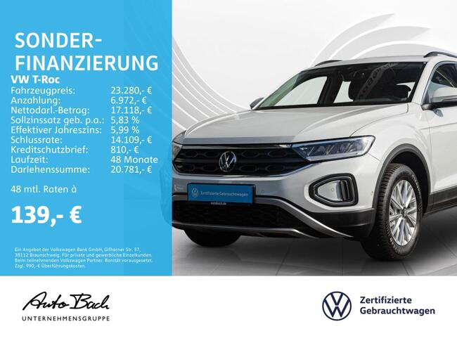 Volkswagen T-Roc Life 1.0 TSI OPF Navi LED EPH Climatronic - Bild 1