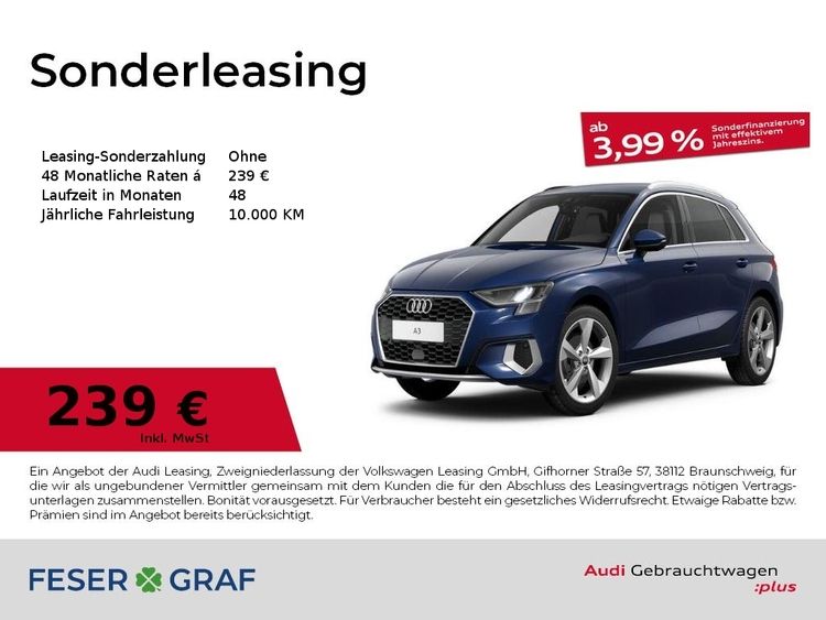 Audi A3 Sportback Advanced 30 TFSI Schaltgetriebe Nav