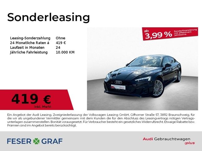 Audi A5 Sportback S line 45 TFSI qu. HEADUP+MATRIX - Bild 1