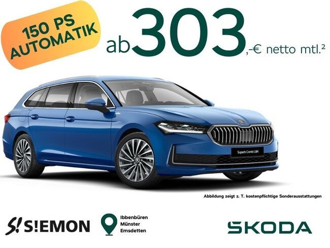 Skoda Superb Combi L&K Premium Ausstattung ✔️ 2.0 TDI 150 PS Automatik ✔️ Energy Blau ✔️ - Bild 1