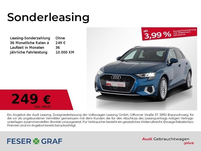 Audi A3 Sportback Advanced 35 TFSI S tronic APPs/PDC - Bild 1