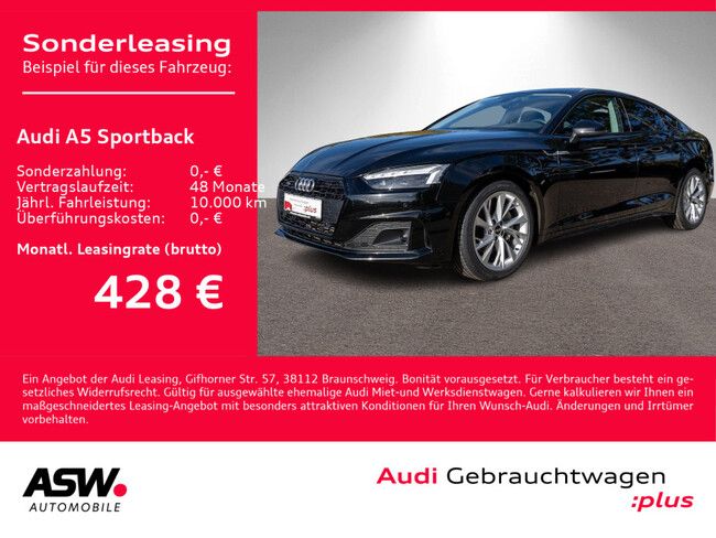 Audi A5 Sportback 40TFSI quattro Navi Matrix RFK ACC LEDER // SOFORT VERFÜGBAR!! - Bild 1