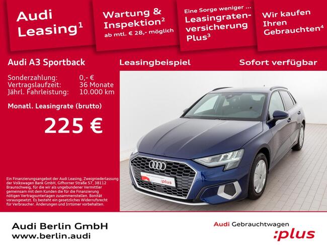 Audi A3 Sportback Advanced 30 TFSI 6-G. PDC VIRTUAL LED - Bild 1