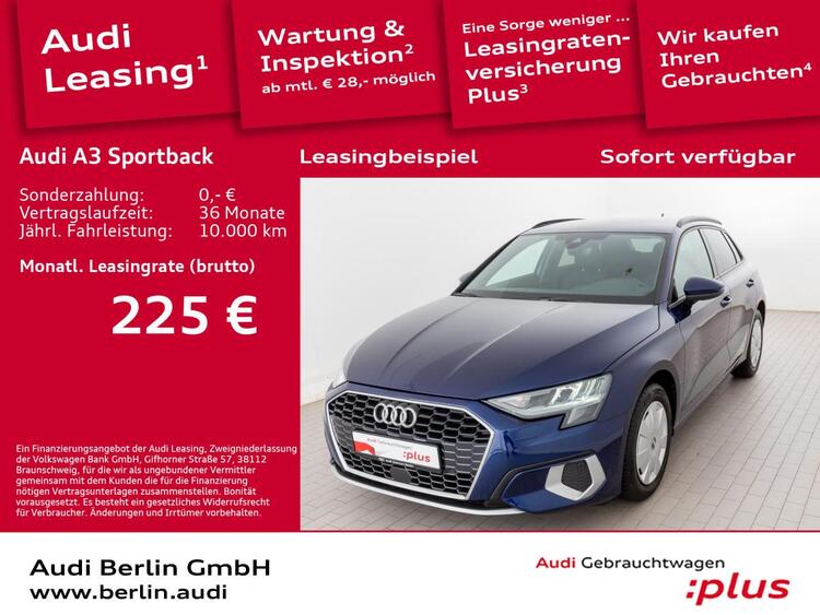 Audi A3 Sportback Advanced 30 TFSI 6-G. PDC VIRTUAL LED