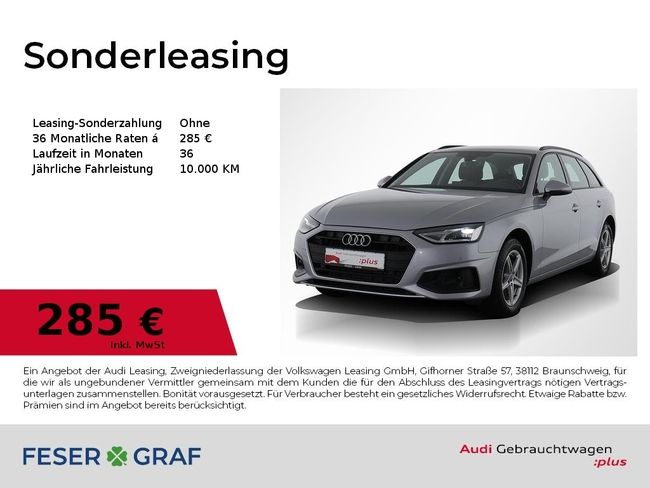 Audi A4 Avant 30 TDI Navi/Sportsitze/PDC V+H/16 Zoll - Bild 1