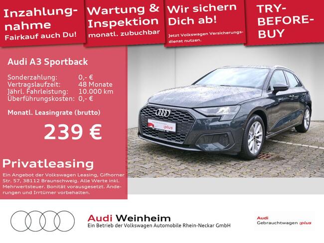 Audi A3 Sportback 35 TFSI Einparkhilfe Gar.2028! Radio Klima uvm - Bild 1