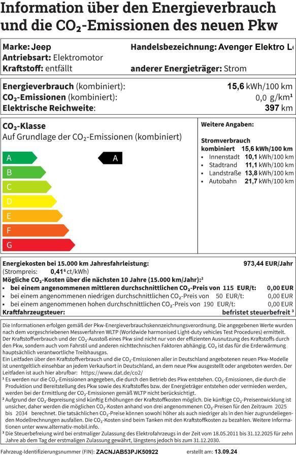 Jeep Avenger Elektro Longitude+ - Bild 1