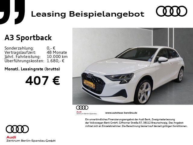 Audi A3 Sportback 30 TFSI Adv. S tronic *GRA*PDC+*