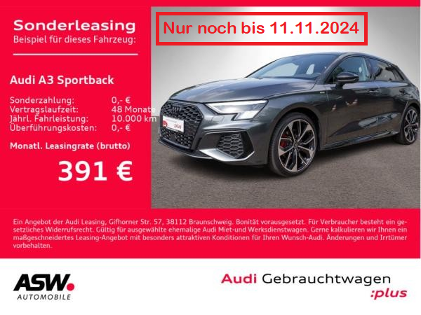 Audi A3 Sportback Sline 40TDI quattro Navi Matrix RFK // SOFORT VERFÜGBAR!! - Bild 1