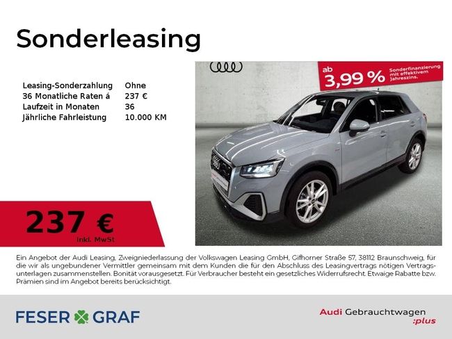 Audi Q2 30 TFSI S line AHK Navi SHZ Virtual - Bild 1