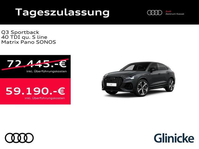 Audi Q3 40 TDI qu. S line Matrix Pano SONOS - Bild 1