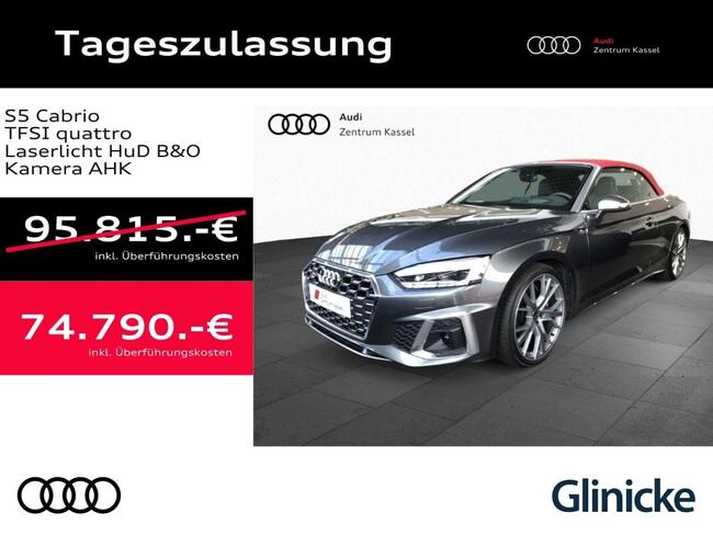 Audi S5 Cabrio TFSI qu. Laserlicht HuD B&O Kamera AHK - Bild 1