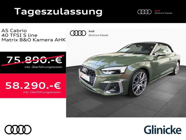 Audi A5 Cabrio 40 TFSI S line Matrix B&O Kamera AHK - Bild 1