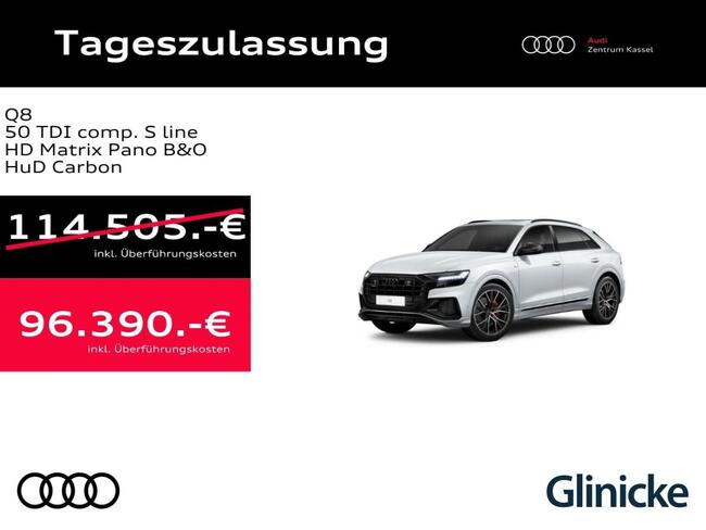 Audi Q8 50 TDI comp. HD Matrix Pano B&O HuD Carbon - Bild 1