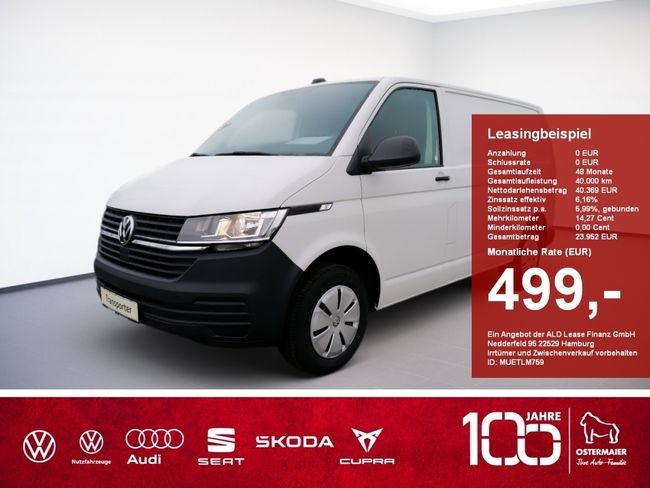 Volkswagen T6 Kasten 2.0TDI KLIMA,AHK,S - Bild 1