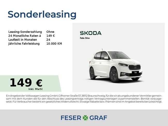 Skoda Fabia Drive 1,0l TSI 5-Gang *SZH*KLIMA*KAMERA* - Bild 1