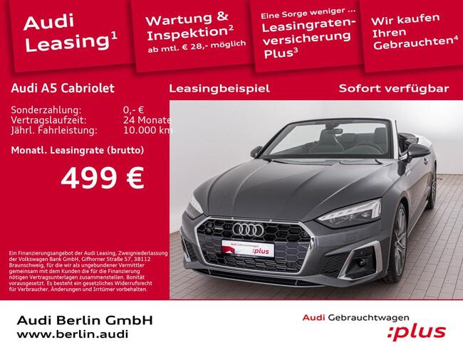 Audi A5 Cabriolet S line 45 TFSI qu. S tr. LEDER B&O - Bild 1