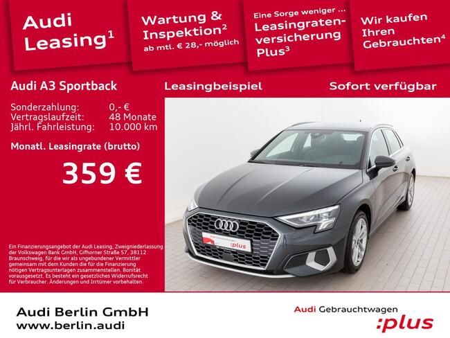 Audi A3 Sportback Advanced 35 TDI S tr. AHK PDC HUD - Bild 1