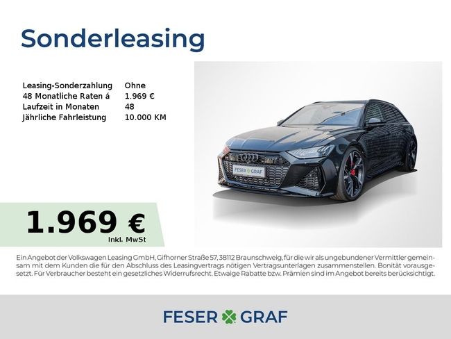 Audi RS6 Av. HD-Matrix/Keramik/305km/h/Pano/Standh. - Bild 1