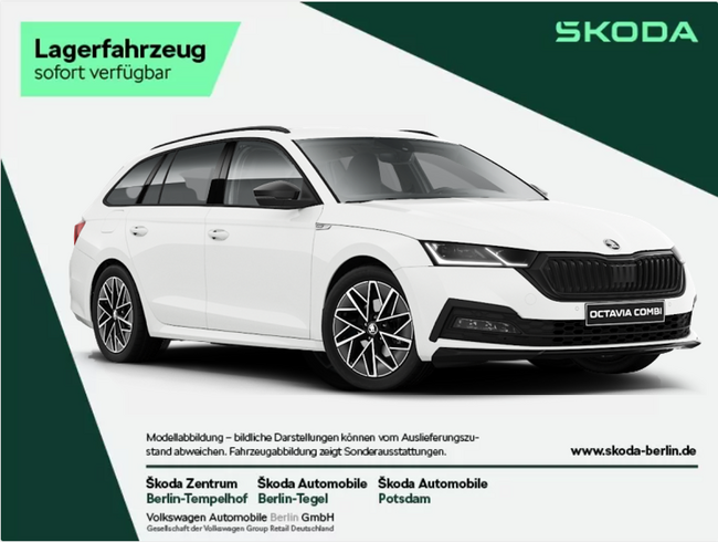 Skoda Octavia Sportline 2,0 TDI DSG - Sofort verfügbar! - Bild 1