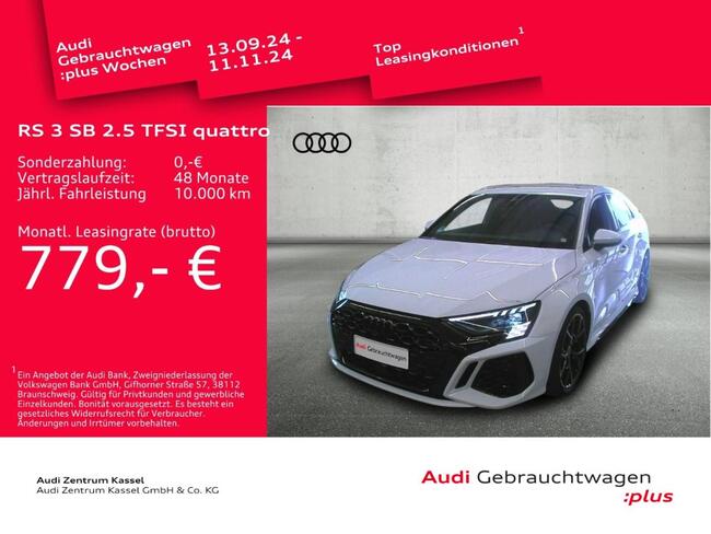 Audi RS3 RS 3 Sportback 2.5 TFSI qu. Matrix LED B&O HuD - Bild 1