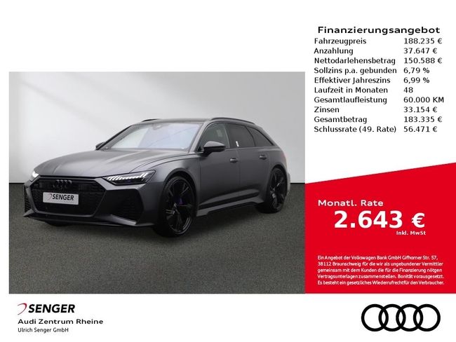 Audi RS6 Avant Keramikbremsanlage Allradlenkung Navi - Bild 1