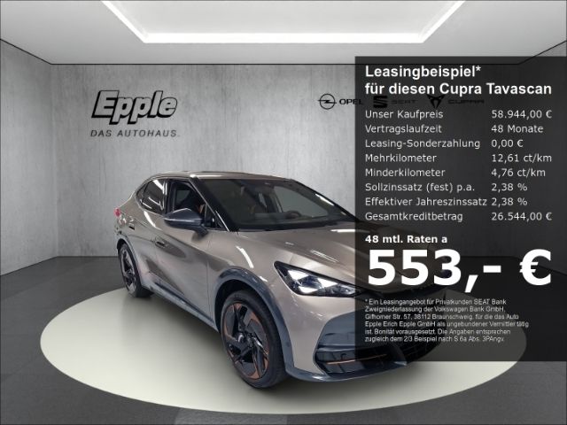 Cupra Tavascan VZ 4Drive 250 kW (340 PS) 77 kWh Navi HeadUpDisplay TopViewKamera - Bild 1