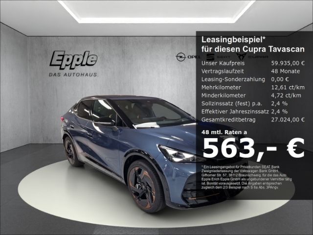 Cupra Tavascan VZ 4Drive 250 kW (340 PS) 77 kWh Navi HeadUpDisplay TopViewKamera - Bild 1