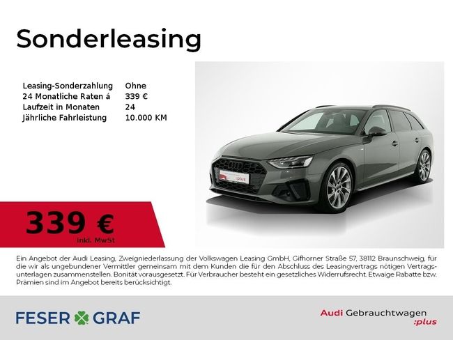 Audi A4 Avant 30 TDI S line Int/LED/Pano/ACC/AHK/ - Bild 1