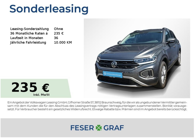 Volkswagen T-Roc 1.0 TSI Life Navi LED Park Assist App Conn - Bild 1