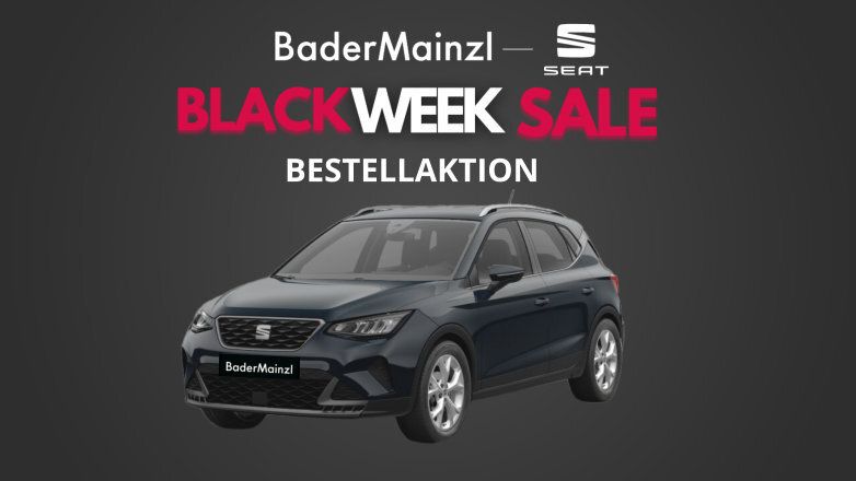 Seat Arona Style-Edition "BLACK-WEEK" BESTELL-AKTION PRIVAT inkl. AllSeason-Reifen bei BaderMainzl !