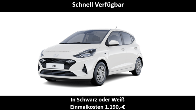 Hyundai i10 Select*schnelle Verfügbarkeit*AppleCarplay u. AndroidAuto*RKF - Bild 1