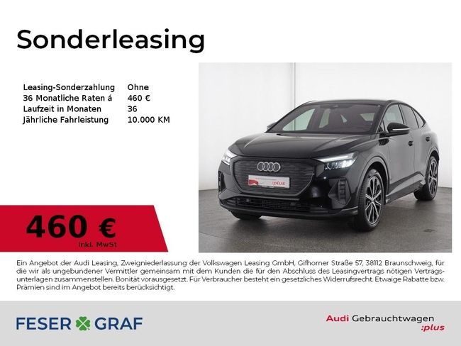 Audi Q4 e-tron Q4 Sportback 45 e-tron AHK/Kamera/Navi/Alu-20` - Bild 1