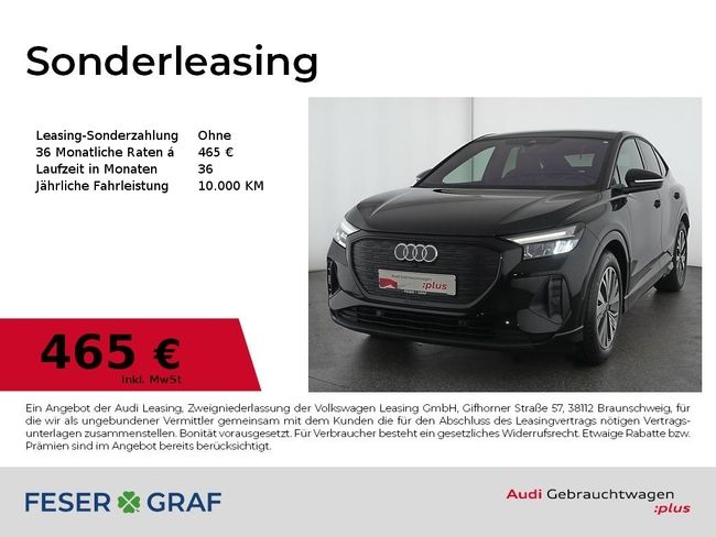 Audi Q4 e-tron Q4 Sportback 45 e-tron S line/Navi/AHK/PDC/19 - Bild 1