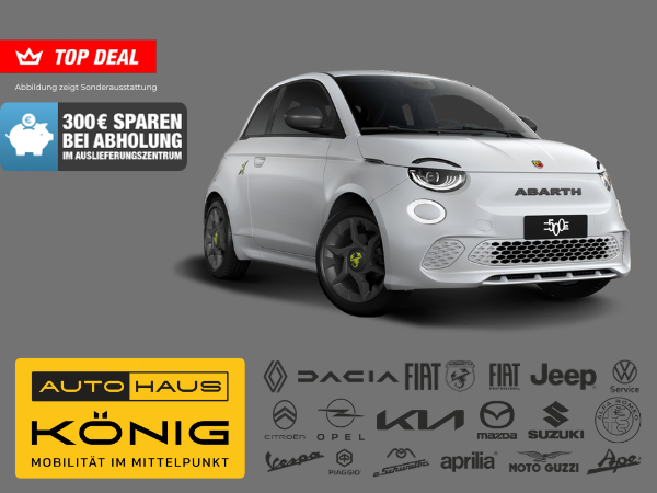 Abarth 500 Elektro ⚡️ | 300 € sparen bei Abholung im Auslieferungszentrum | Sofort verfügbar - Bild 1