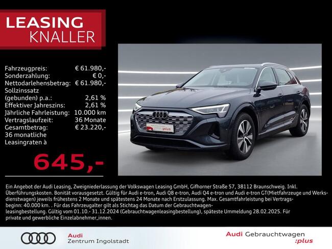 Audi Q8 e-tron Sportback 50 qu NAVI ACC Leder Advanced - Bild 1