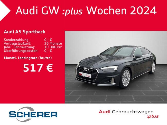 Audi A5 Sportback Advanced 40 TFSI S-TRONIC MATRIX KAMERA S-LINE - Bild 1