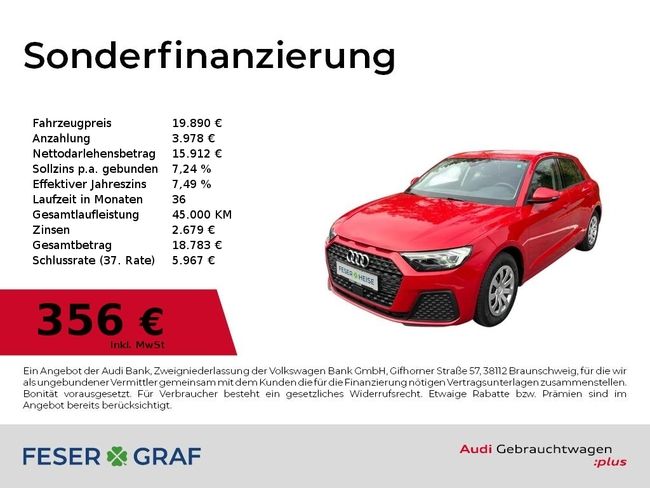 Audi A1 Sportback 25 TFSI Schaltgetrieb - Bild 1